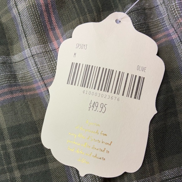 NWT altard state button down top bell sleeves-medium - Picture 6 of 6